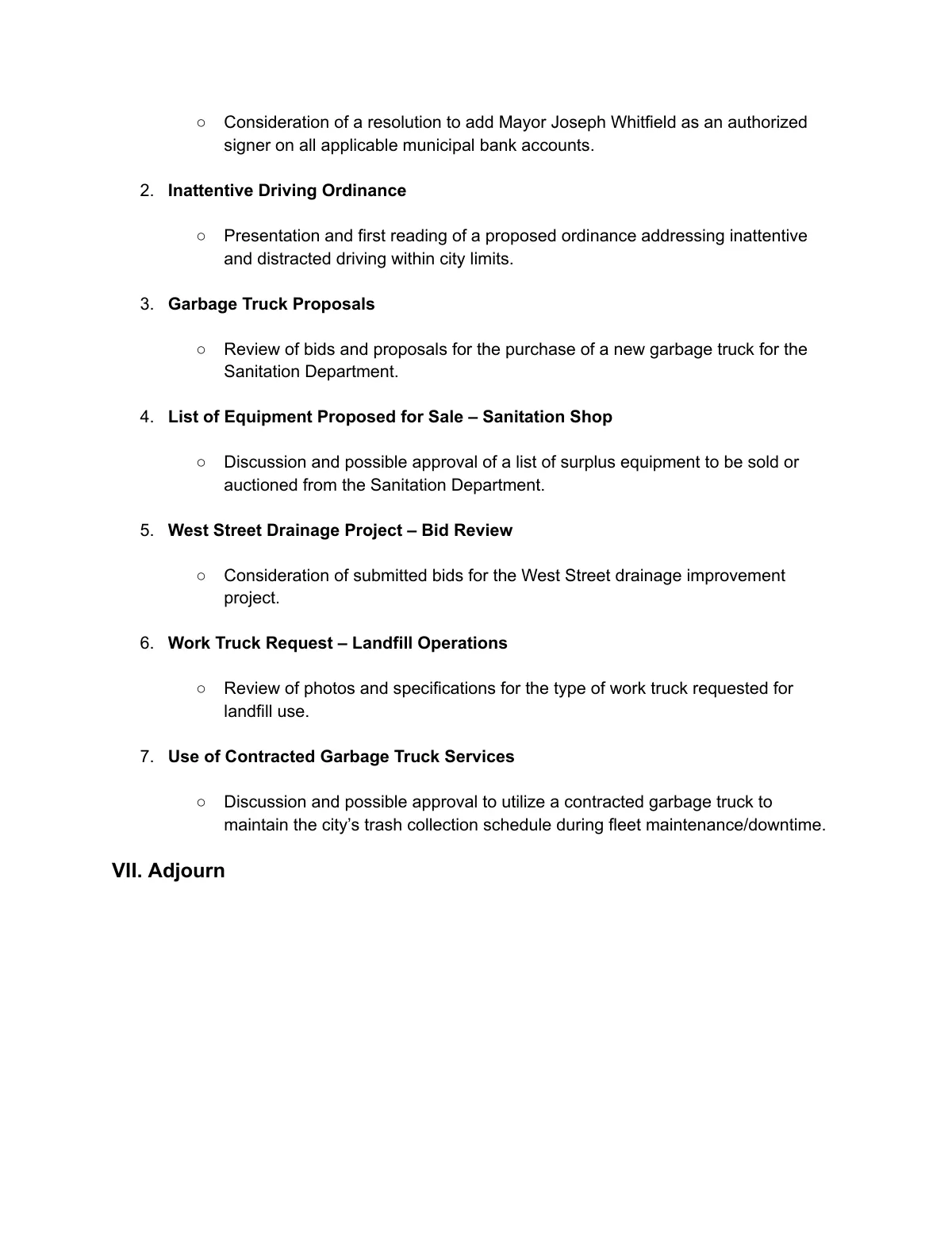 Meeting Agenda — page 2