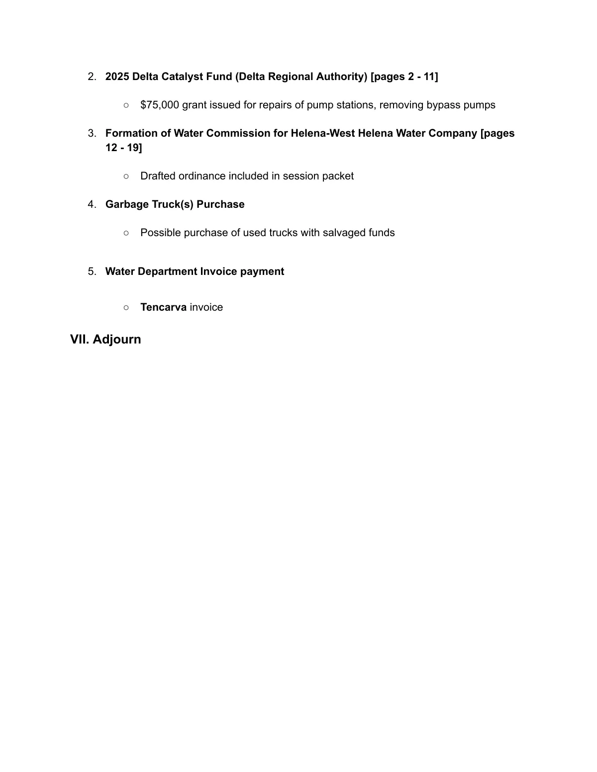 Meeting Agenda — page 2