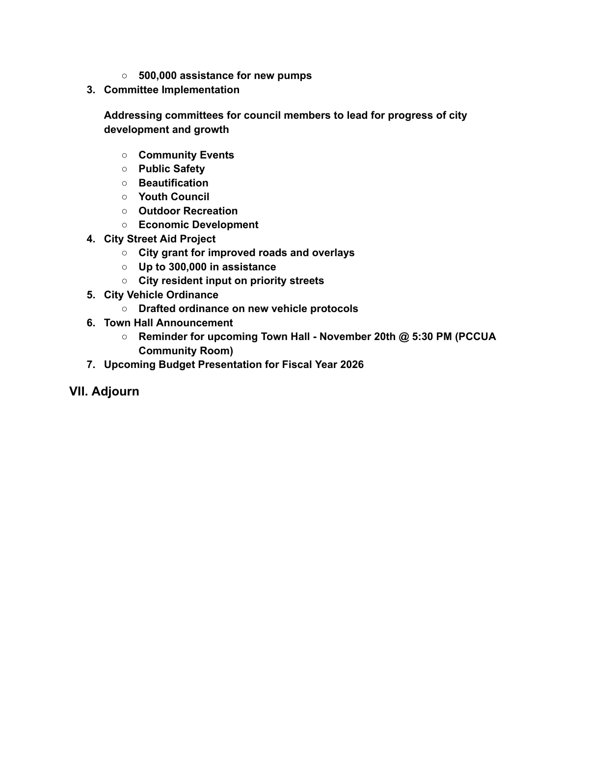 Meeting Agenda — page 2