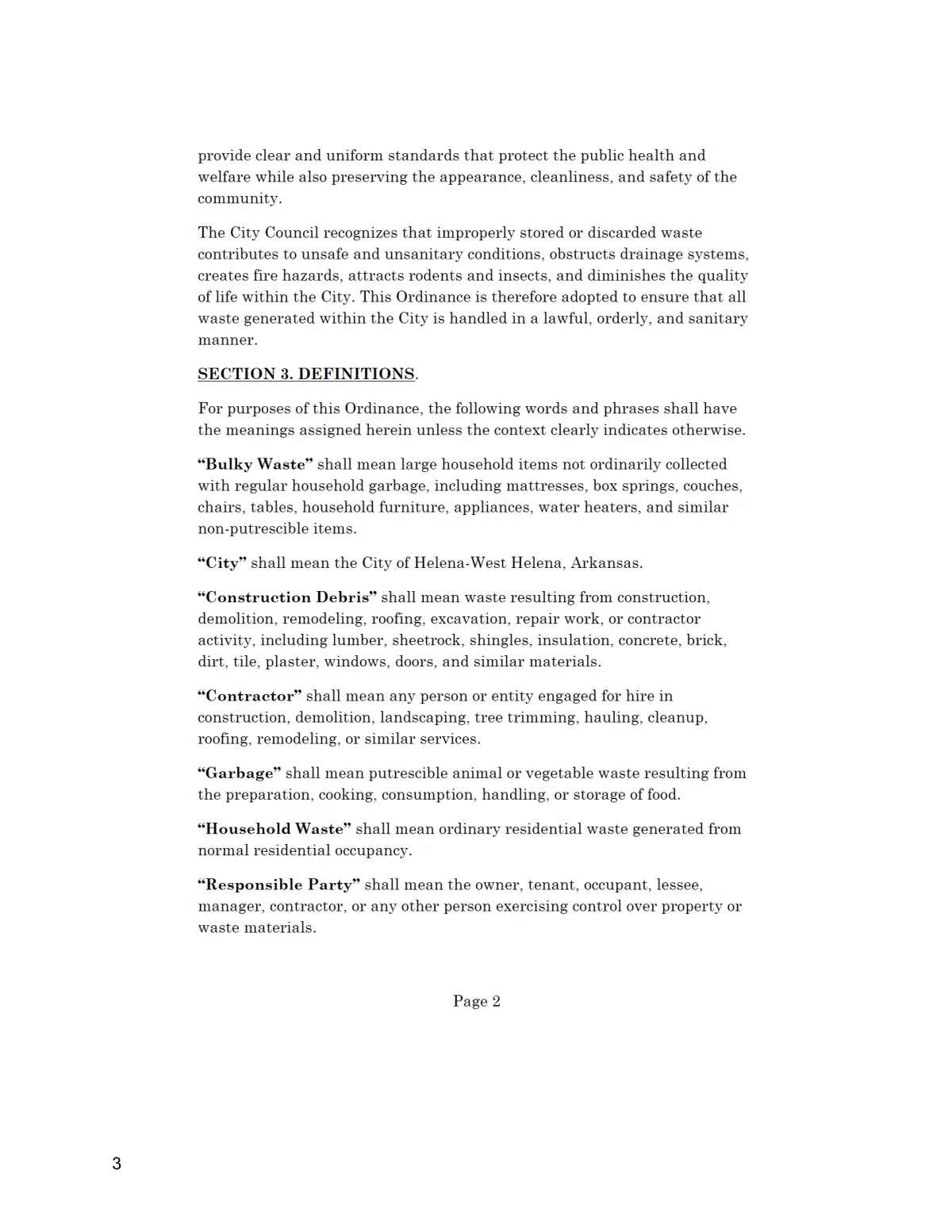 Waste-Disposal Ordinance — page 2