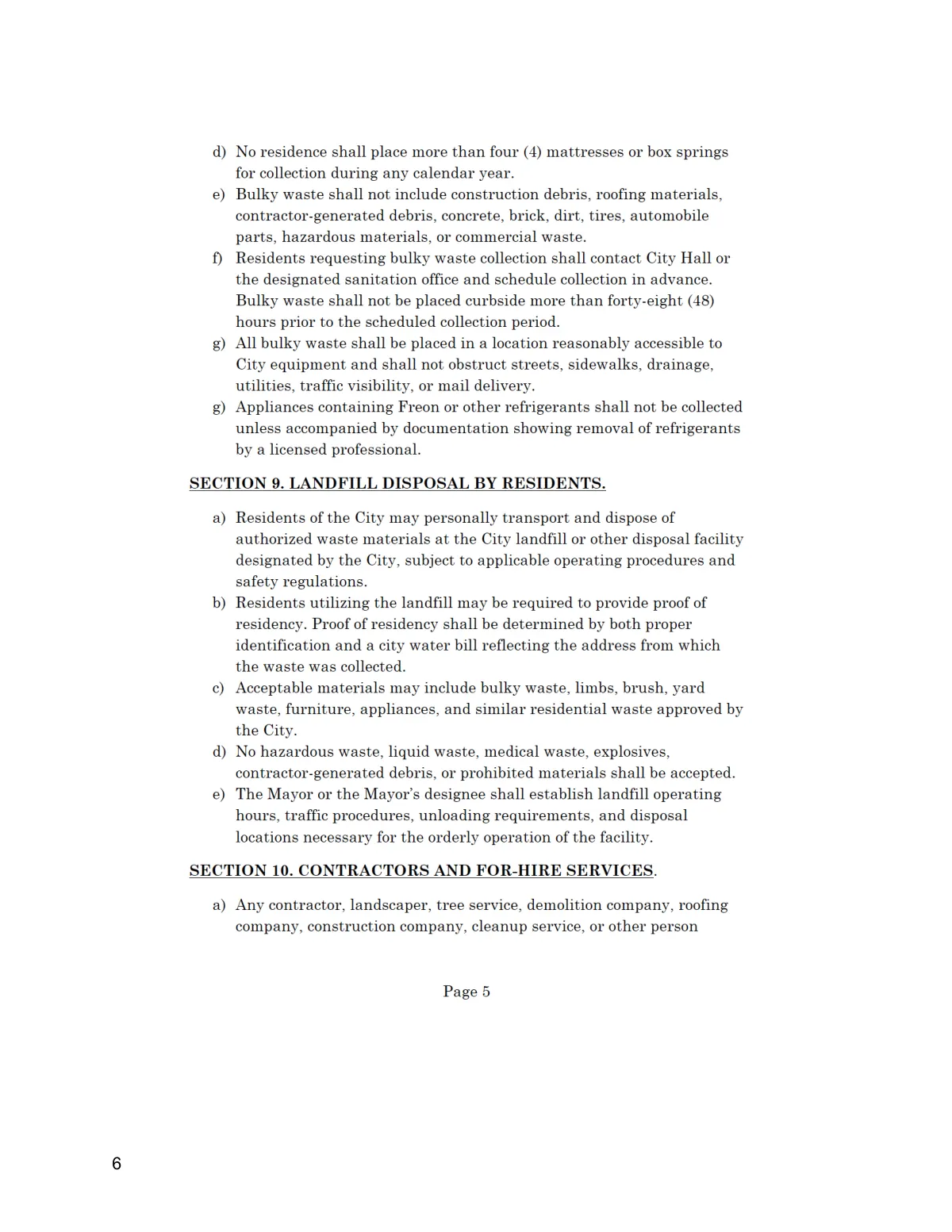 Waste-Disposal Ordinance — page 5