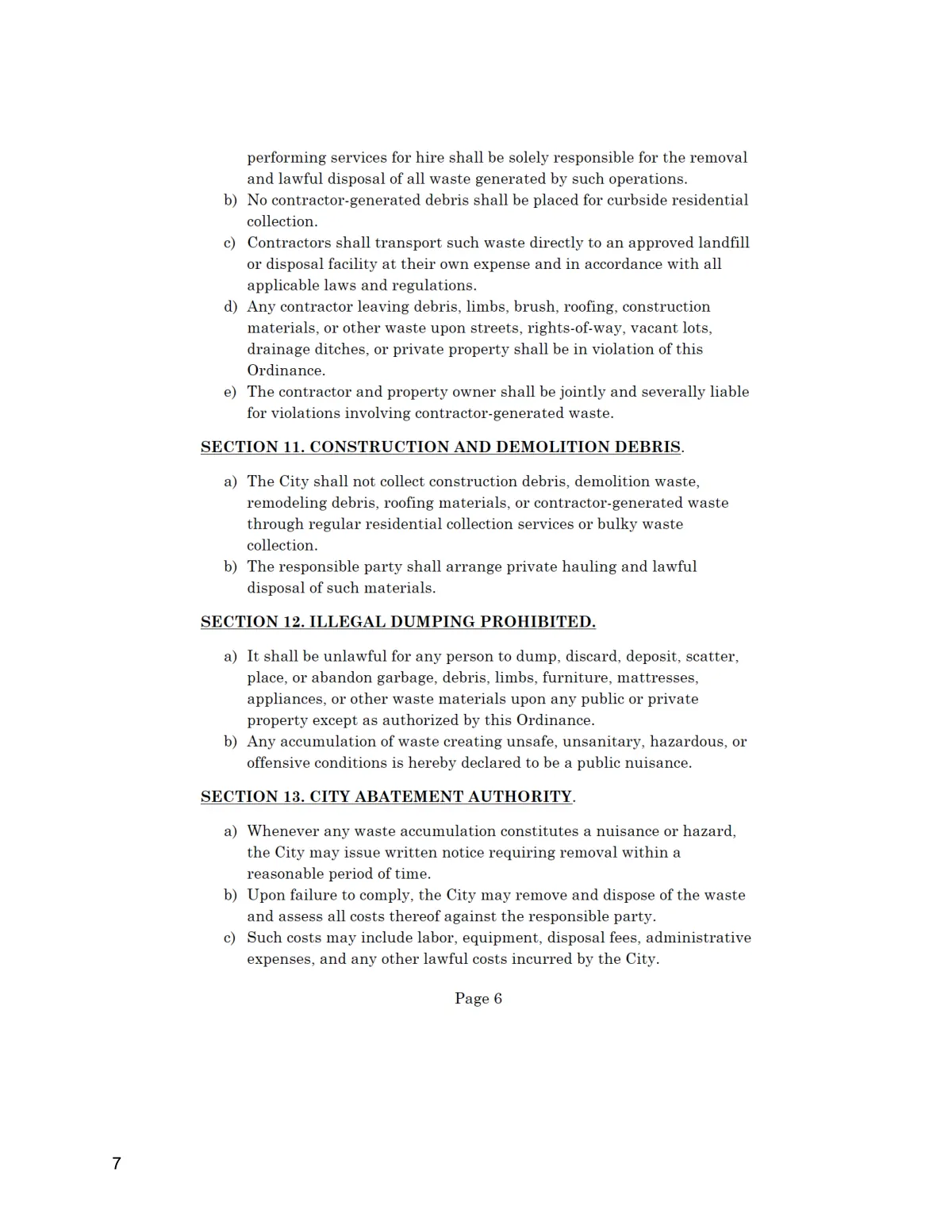Waste-Disposal Ordinance — page 6