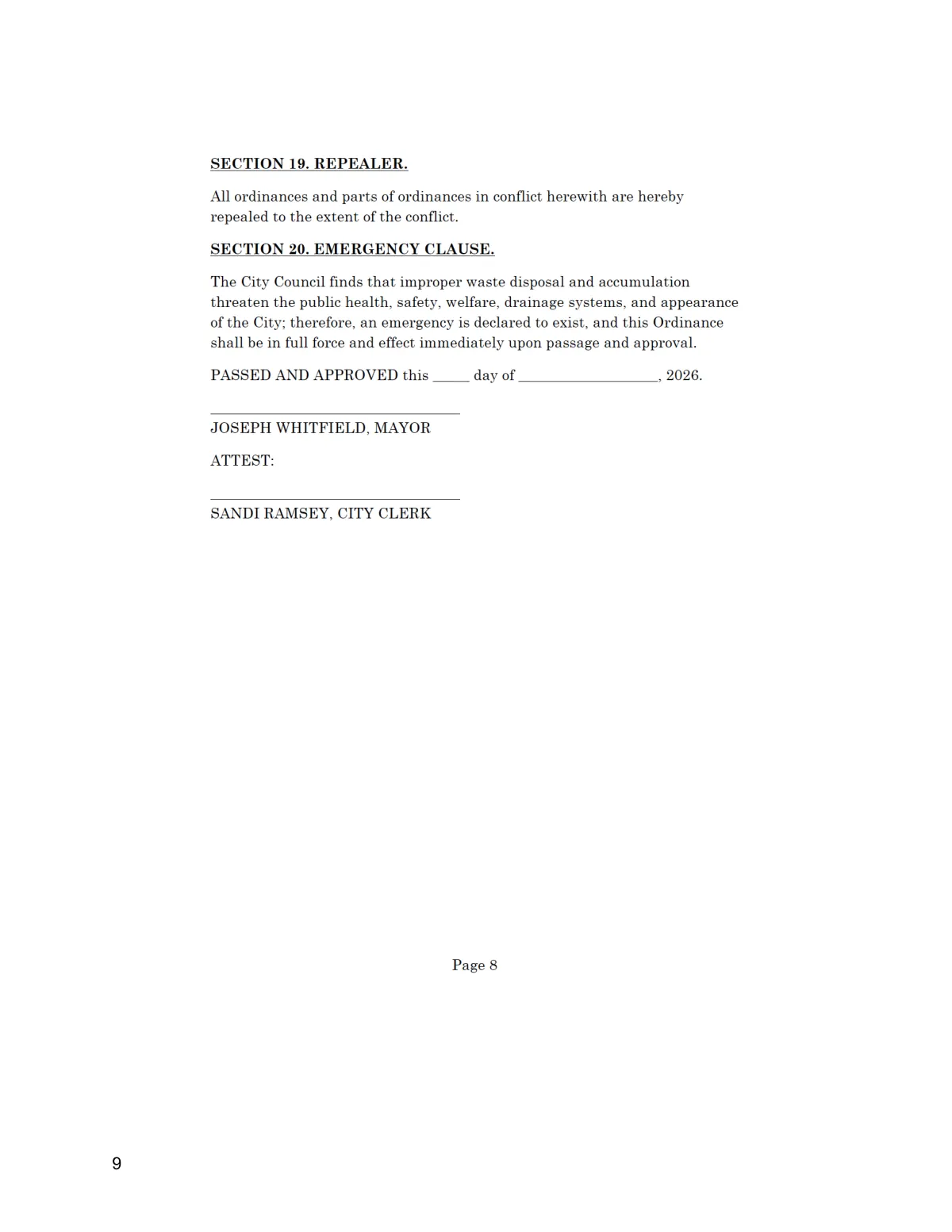 Waste-Disposal Ordinance — page 8