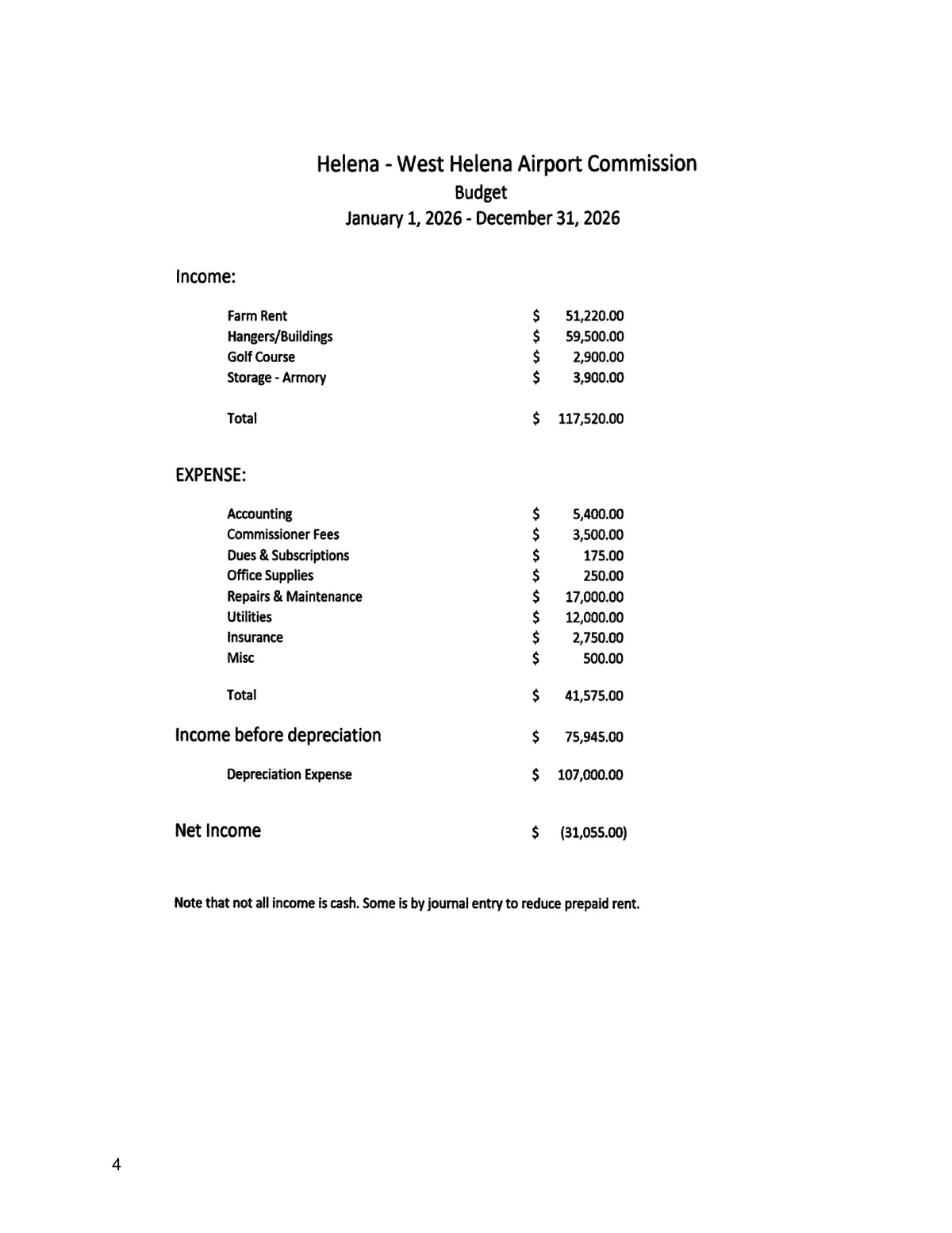 Airport Budget — page 3