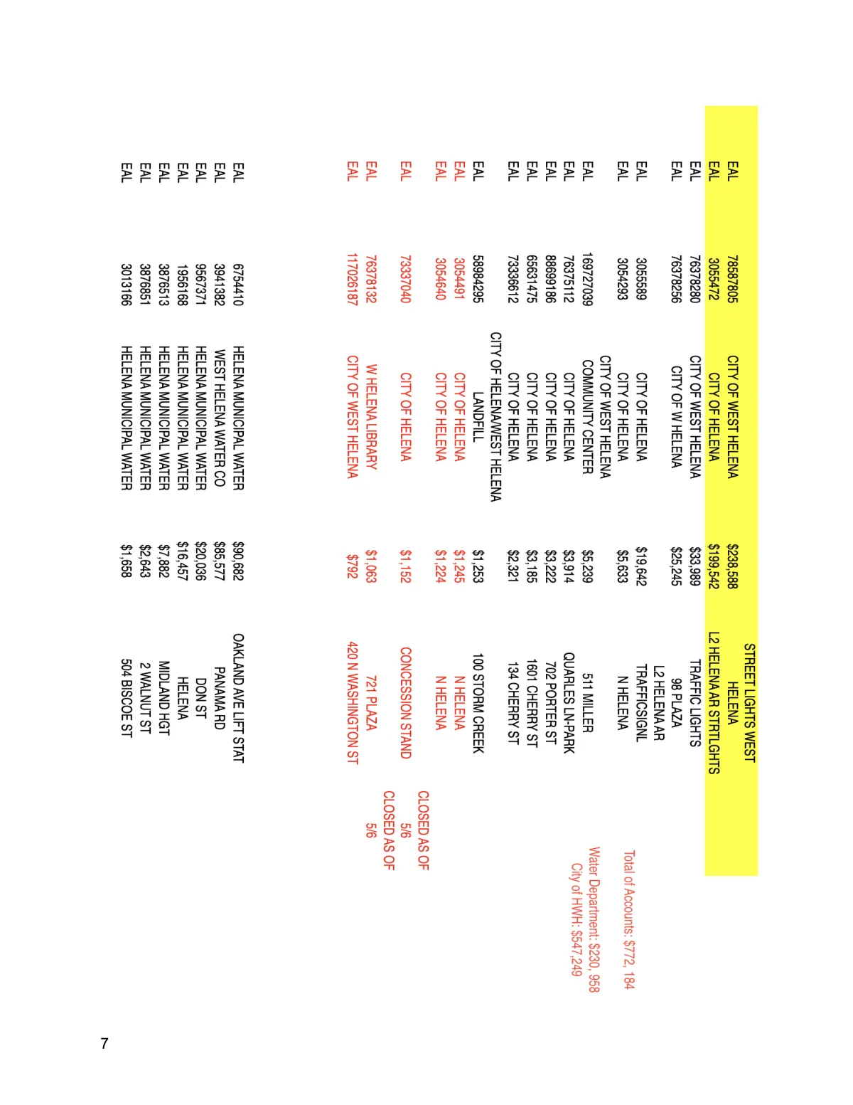 Entergy Account Exhibit — page 6