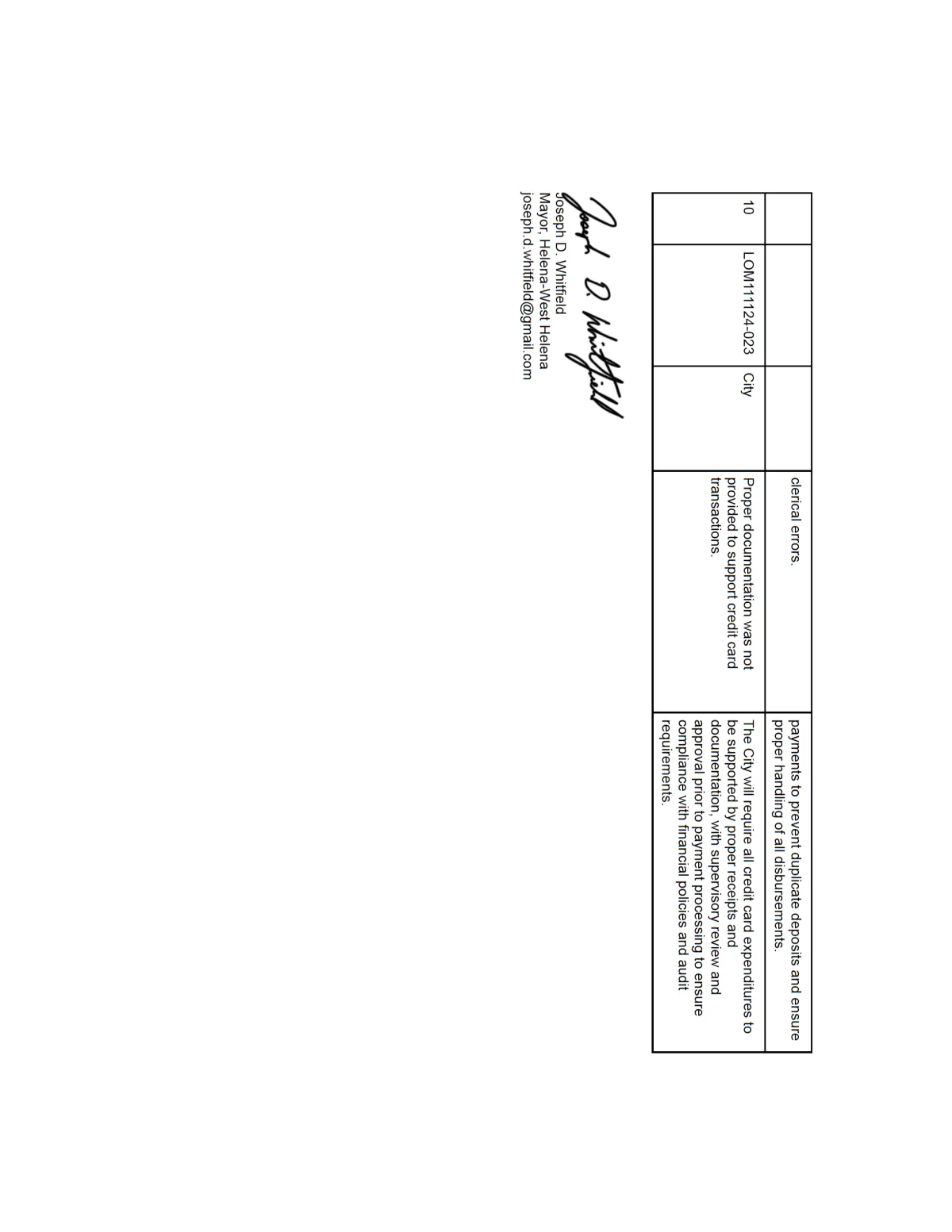 Corrective Plan — Reportable — page 11