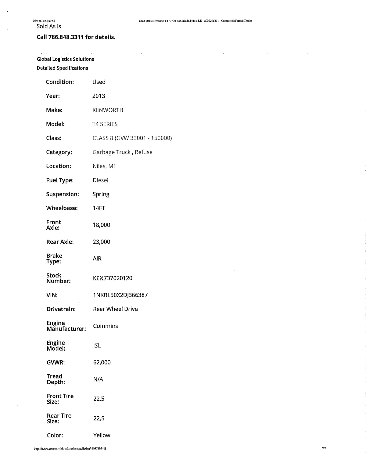 Kenworth T4 Listing — page 6
