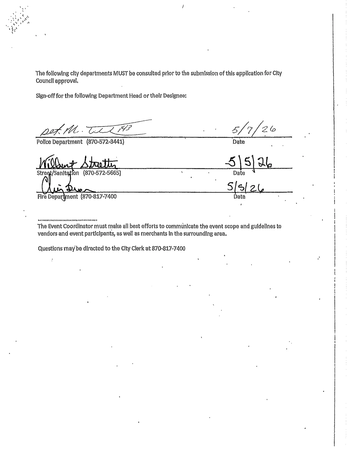 Centennial 150th Event Permit — page 7