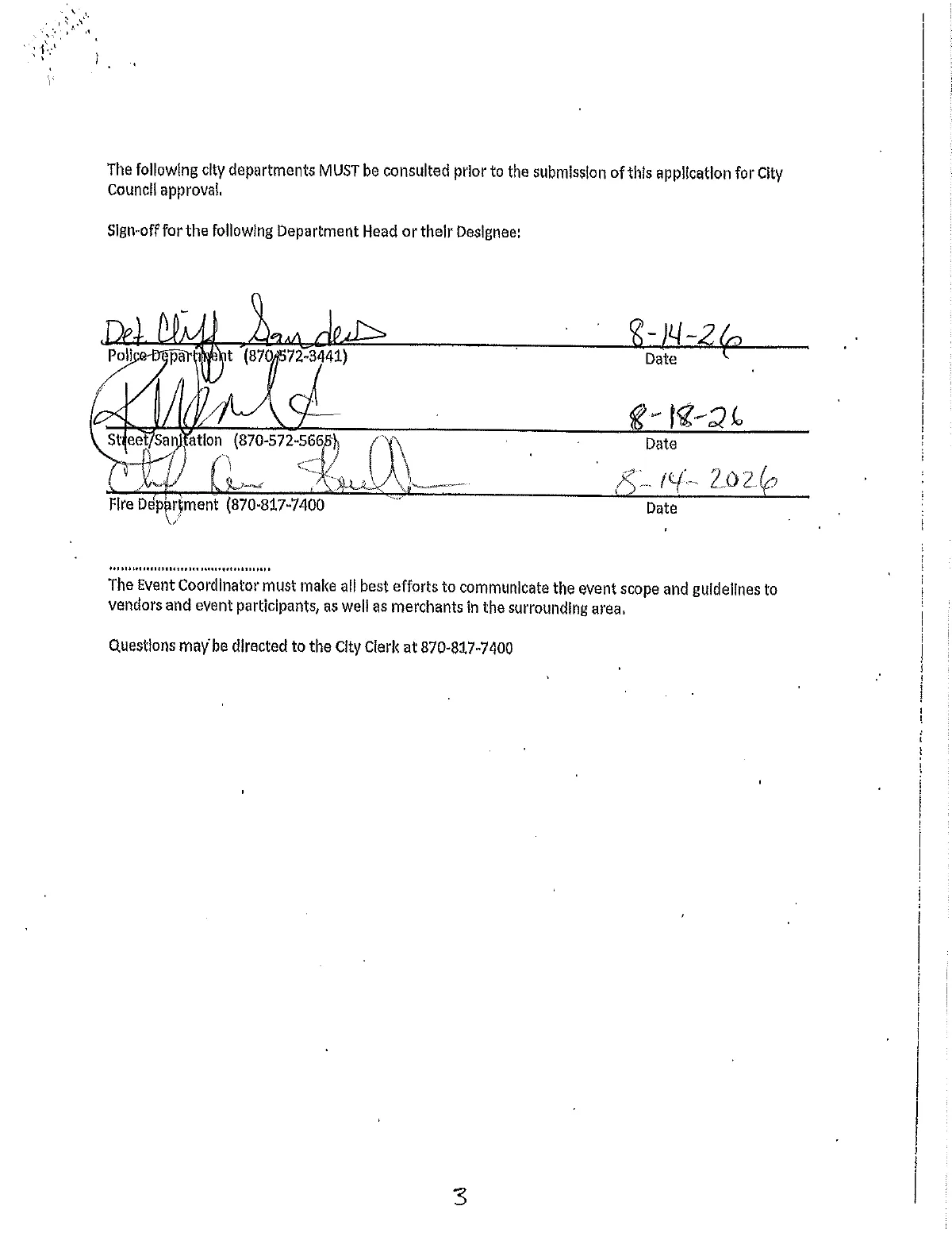 First Responder's Day Event Permit — page 3