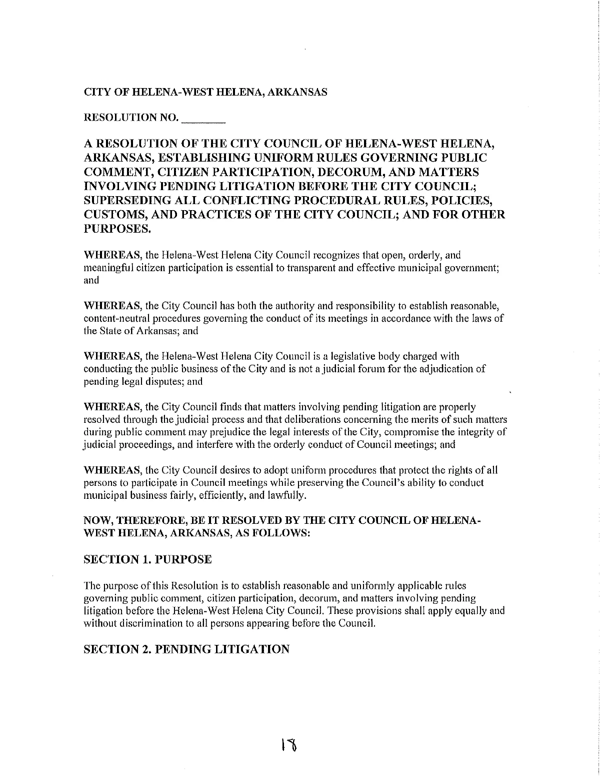 Uniform Rules Resolution — page 18