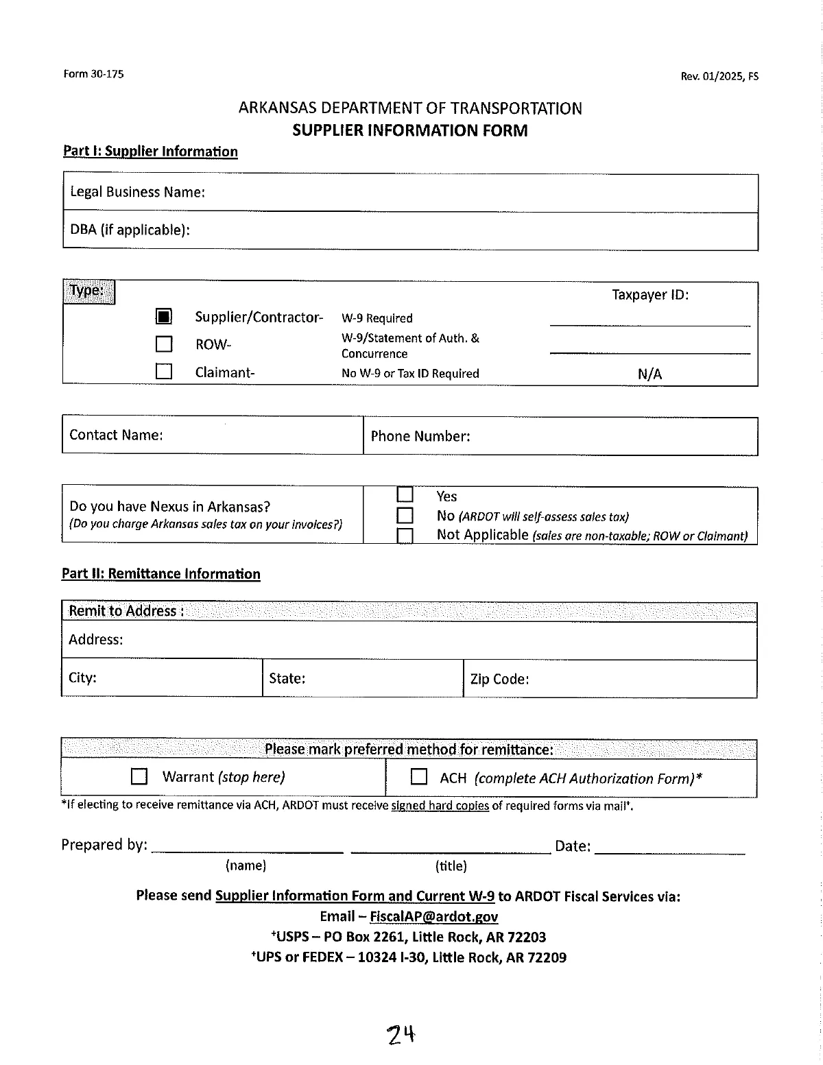 ARDOT Utility Relocation Agreement — page 24