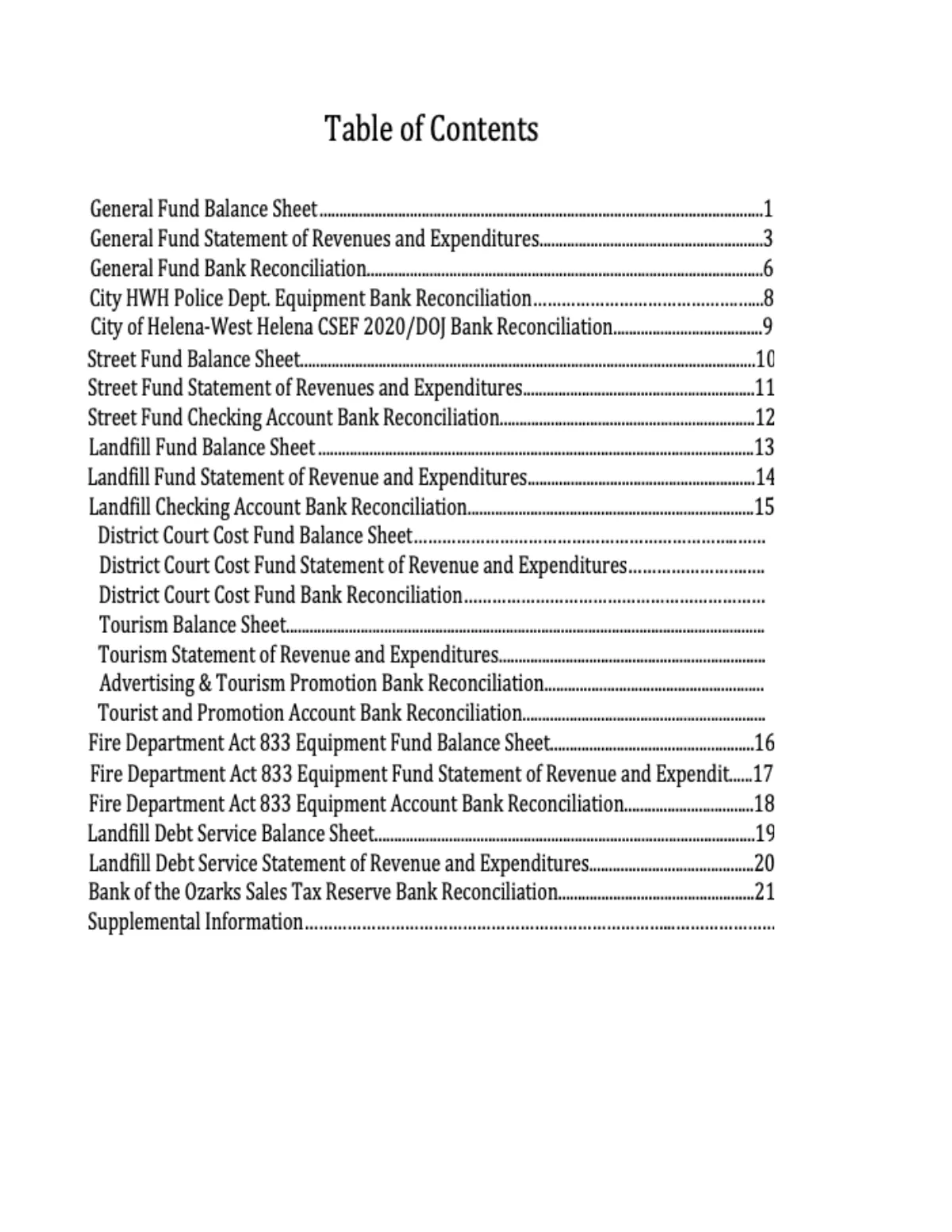 July 2026 Treasurer's Report — page 2