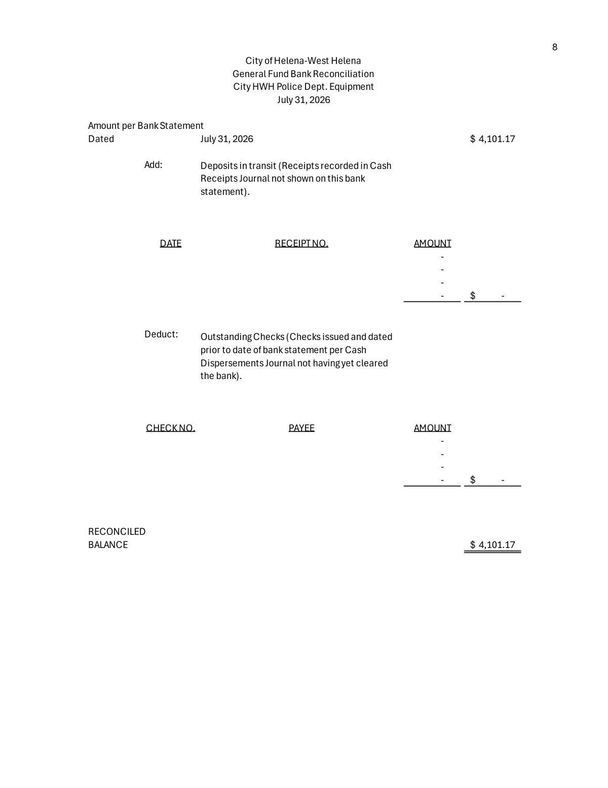 July 2026 Treasurer's Report — page 11