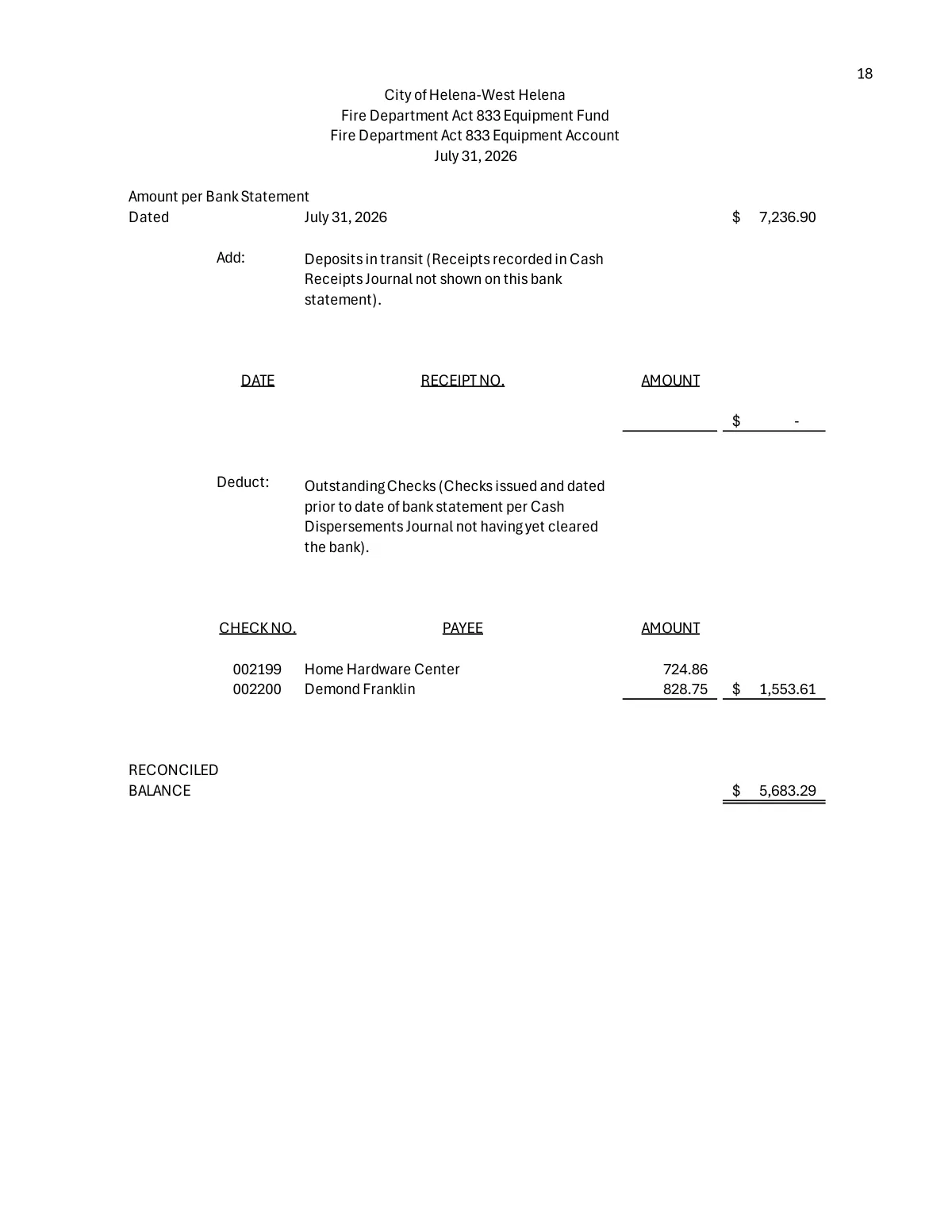 July 2026 Treasurer's Report — page 21