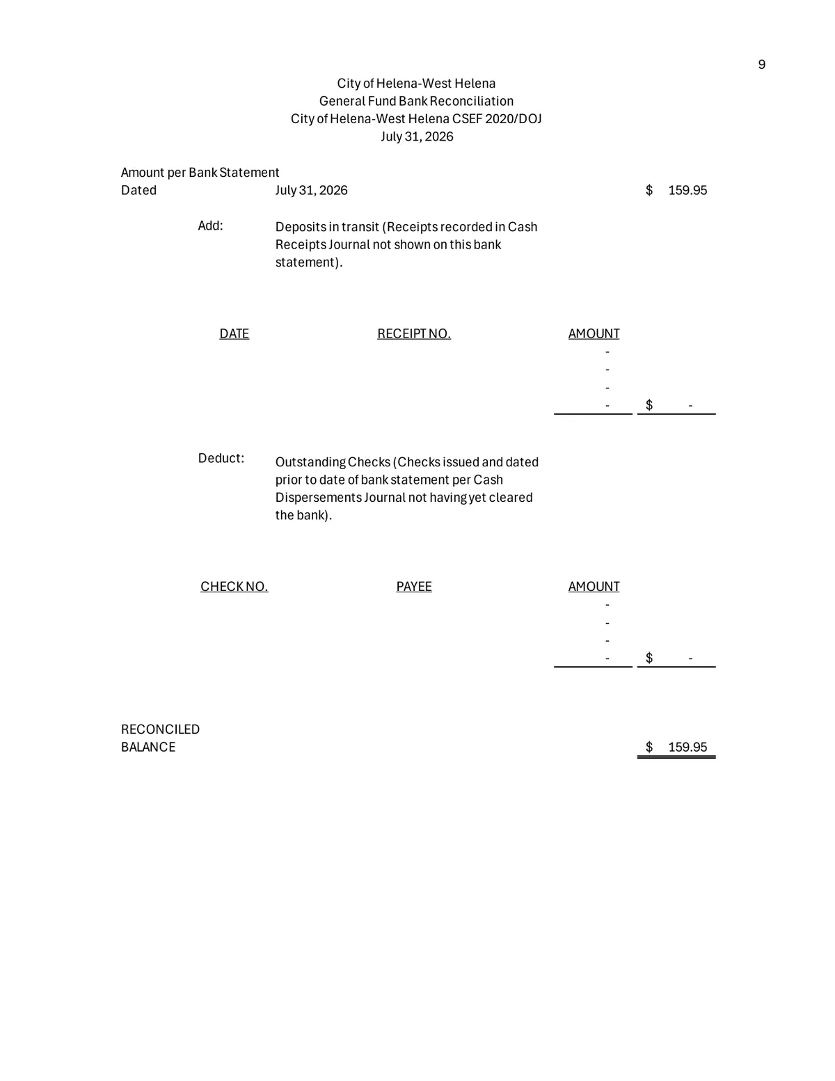 July 2026 Treasurer's Report — page 12