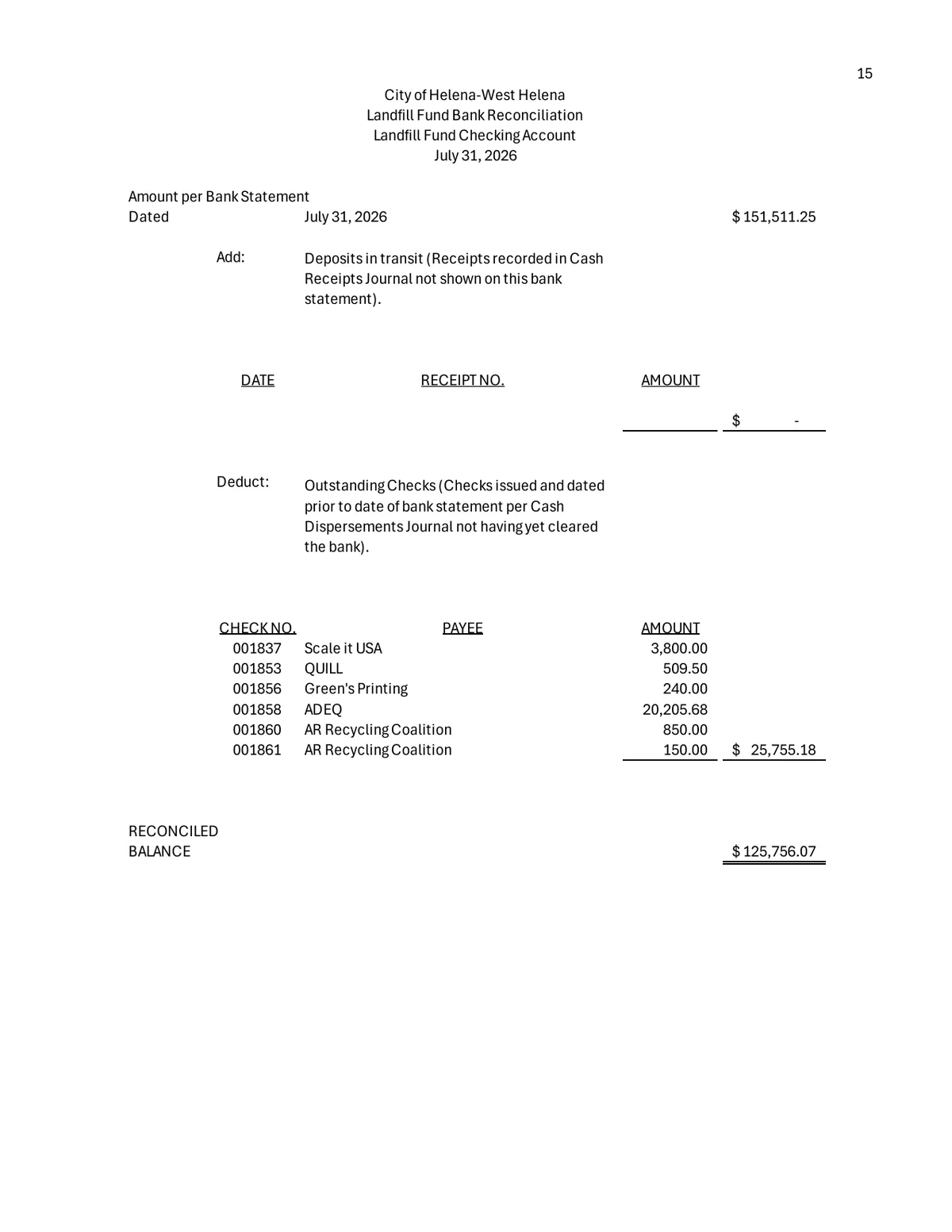 July 2026 Treasurer's Report — page 18
