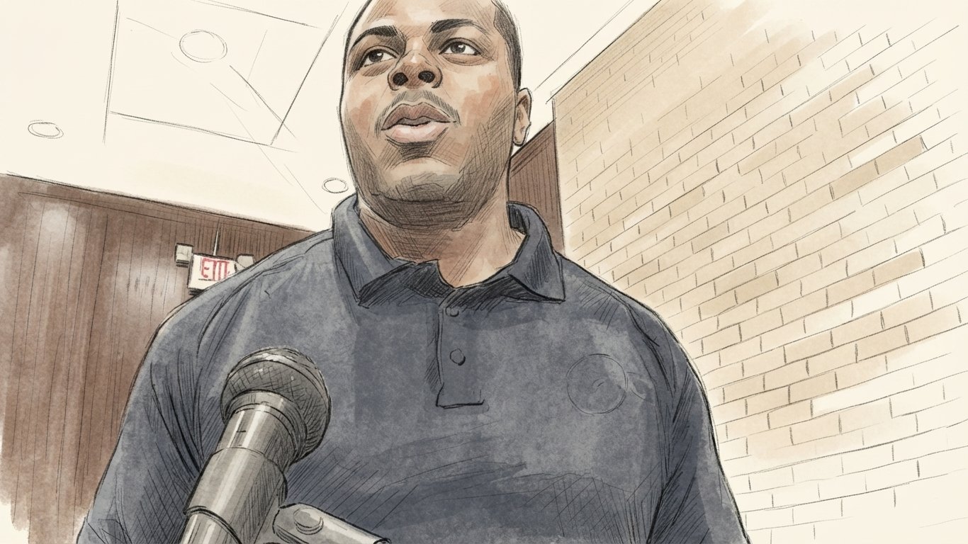 Sketch: Chief Sanders at the special meeting where the vehicle decision landed