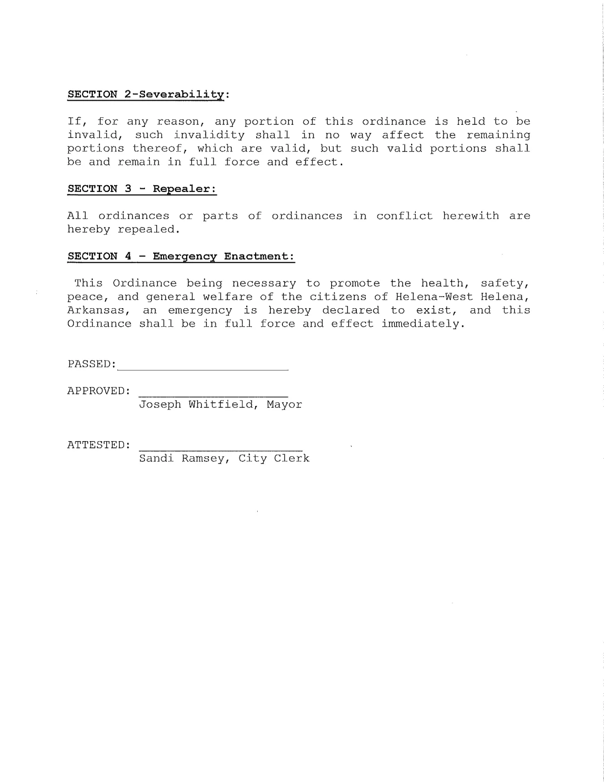 Draft Bid-Waiver Ordinances — page 4