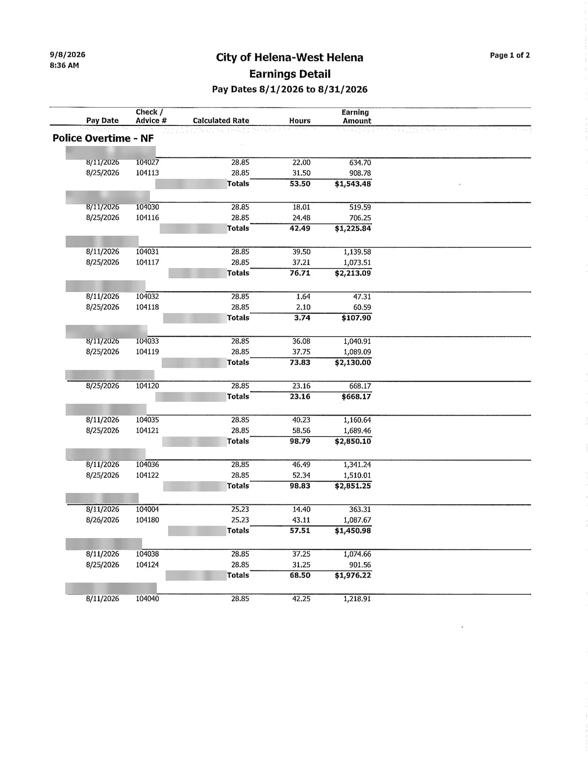 Police Overtime Report — page 7