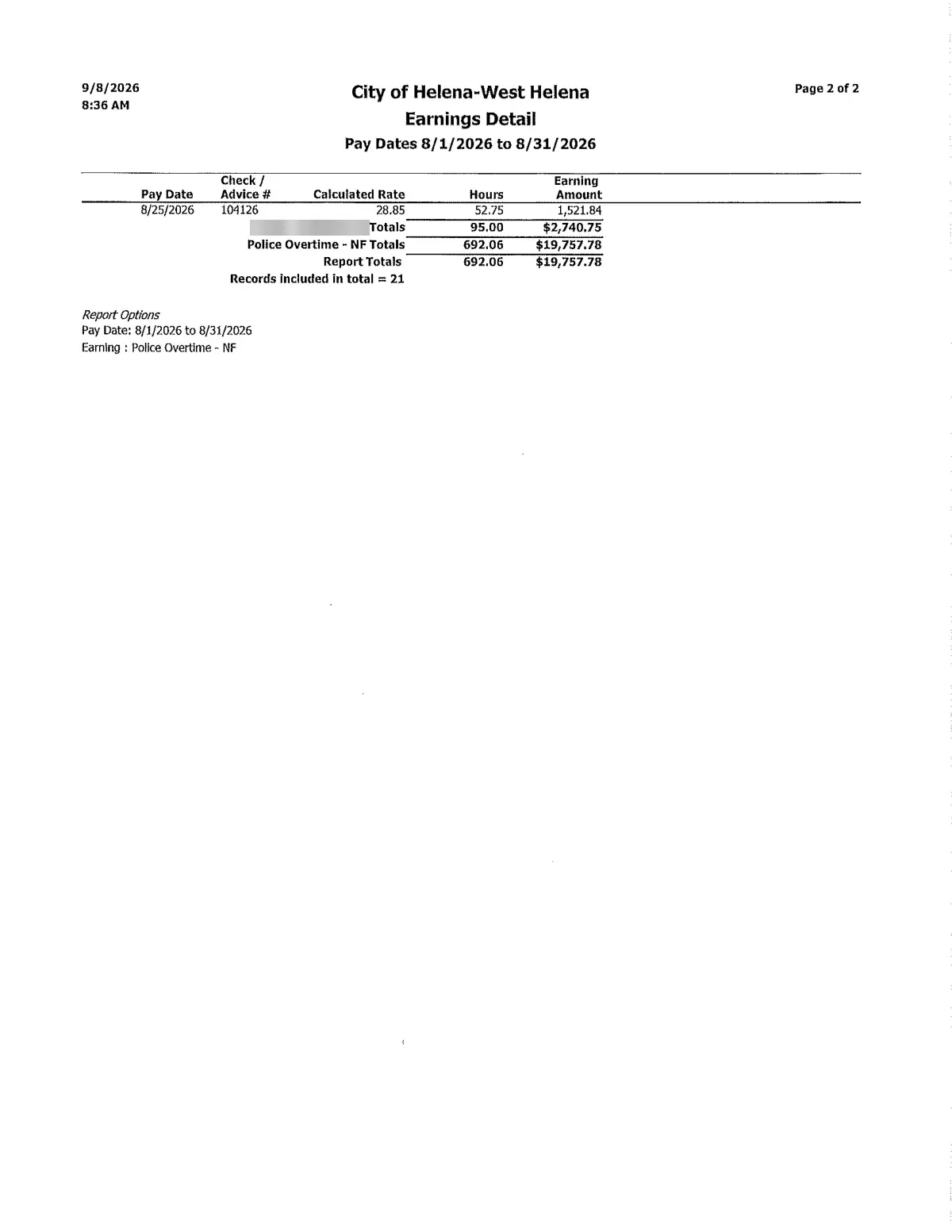 Police Overtime Report — page 8