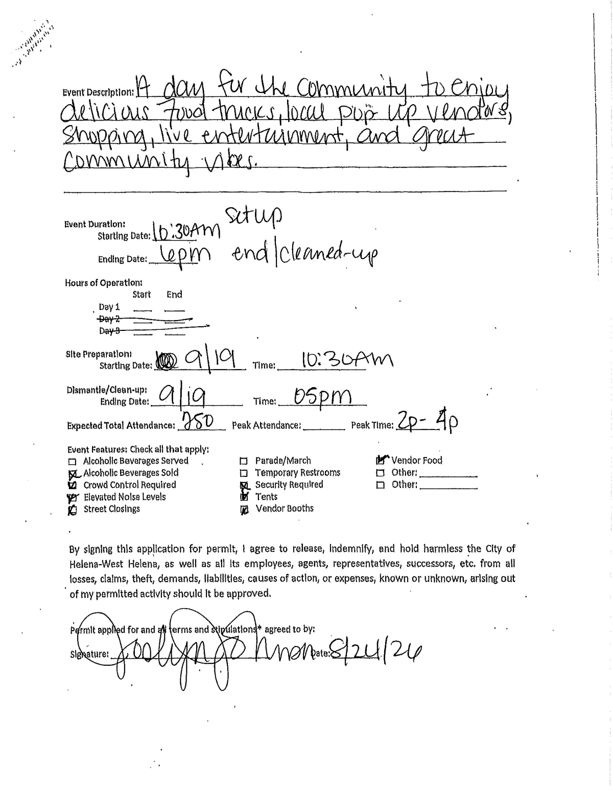 Event Permits (3 applications) — page 2