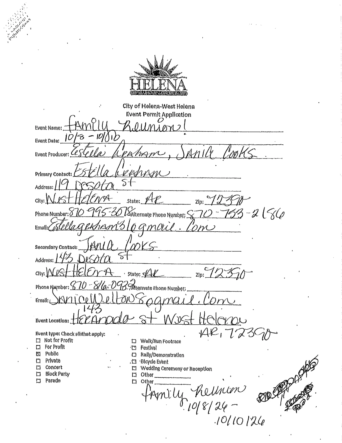 Event Permits (3 applications) — page 4