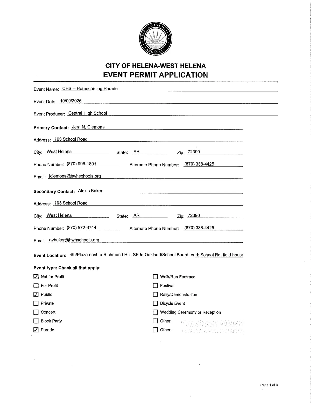 Event Permits (3 applications) — page 7