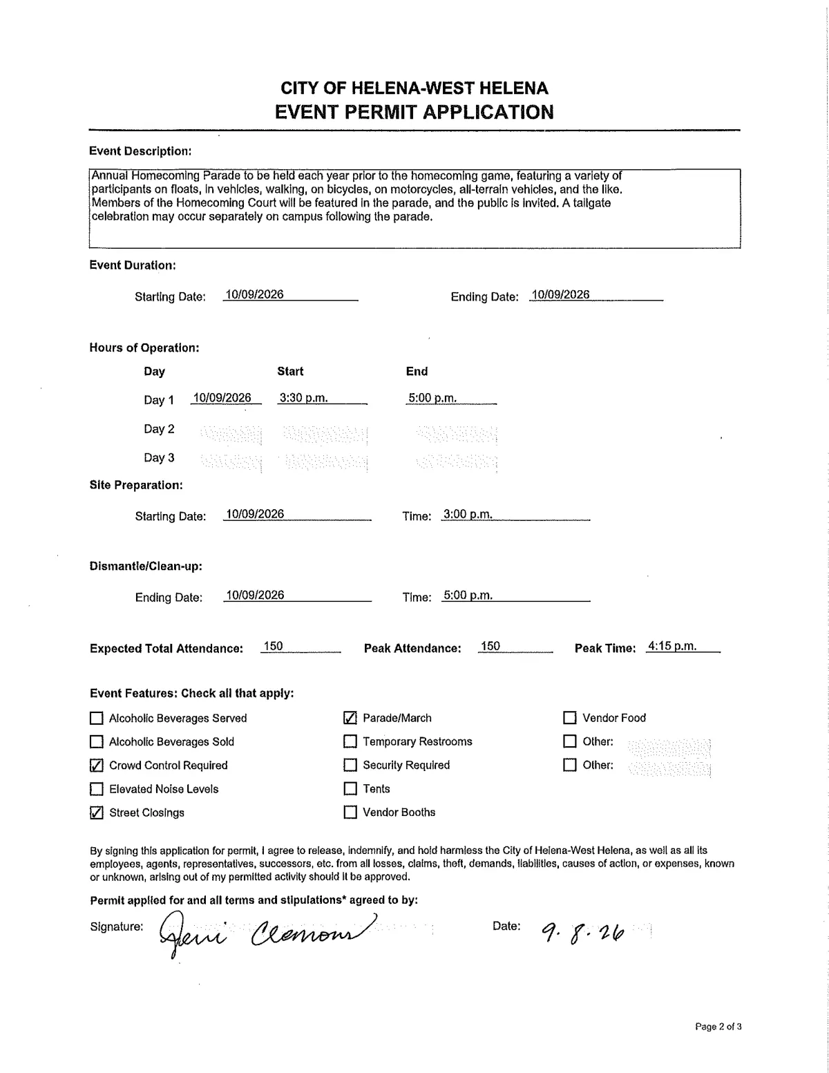 Event Permits (3 applications) — page 8