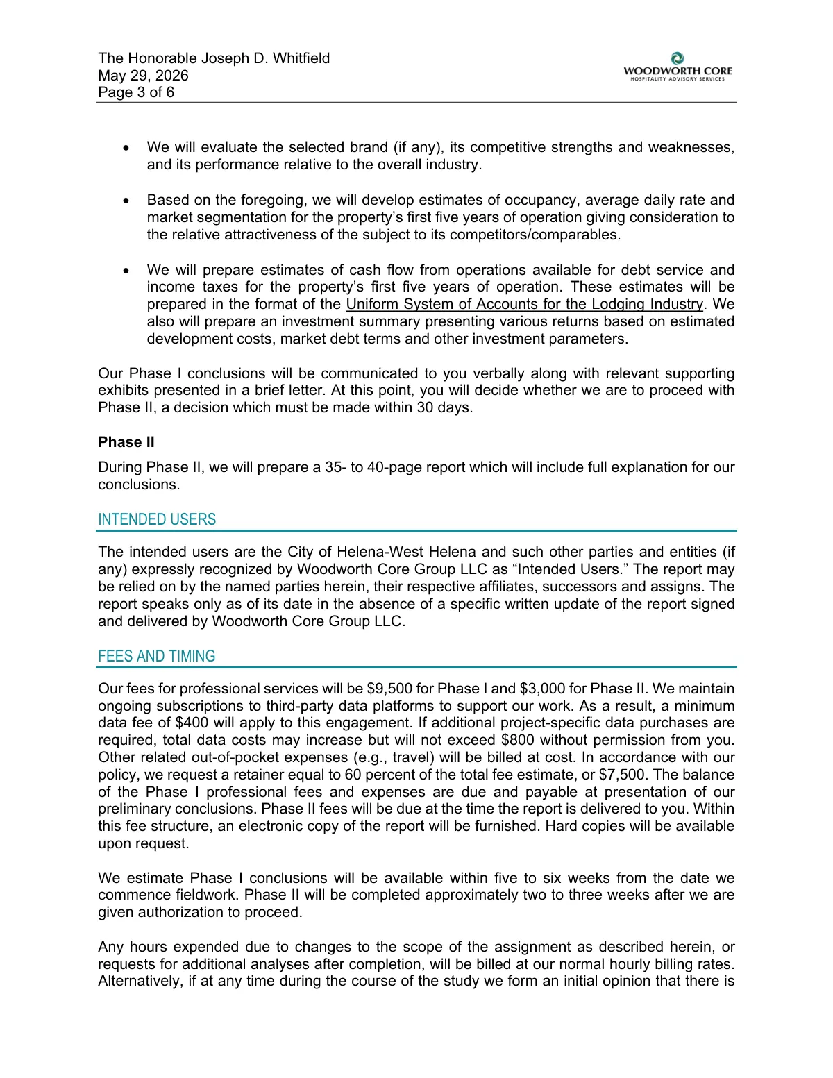 Hotel Market Study Proposal ($12,500) — page 3
