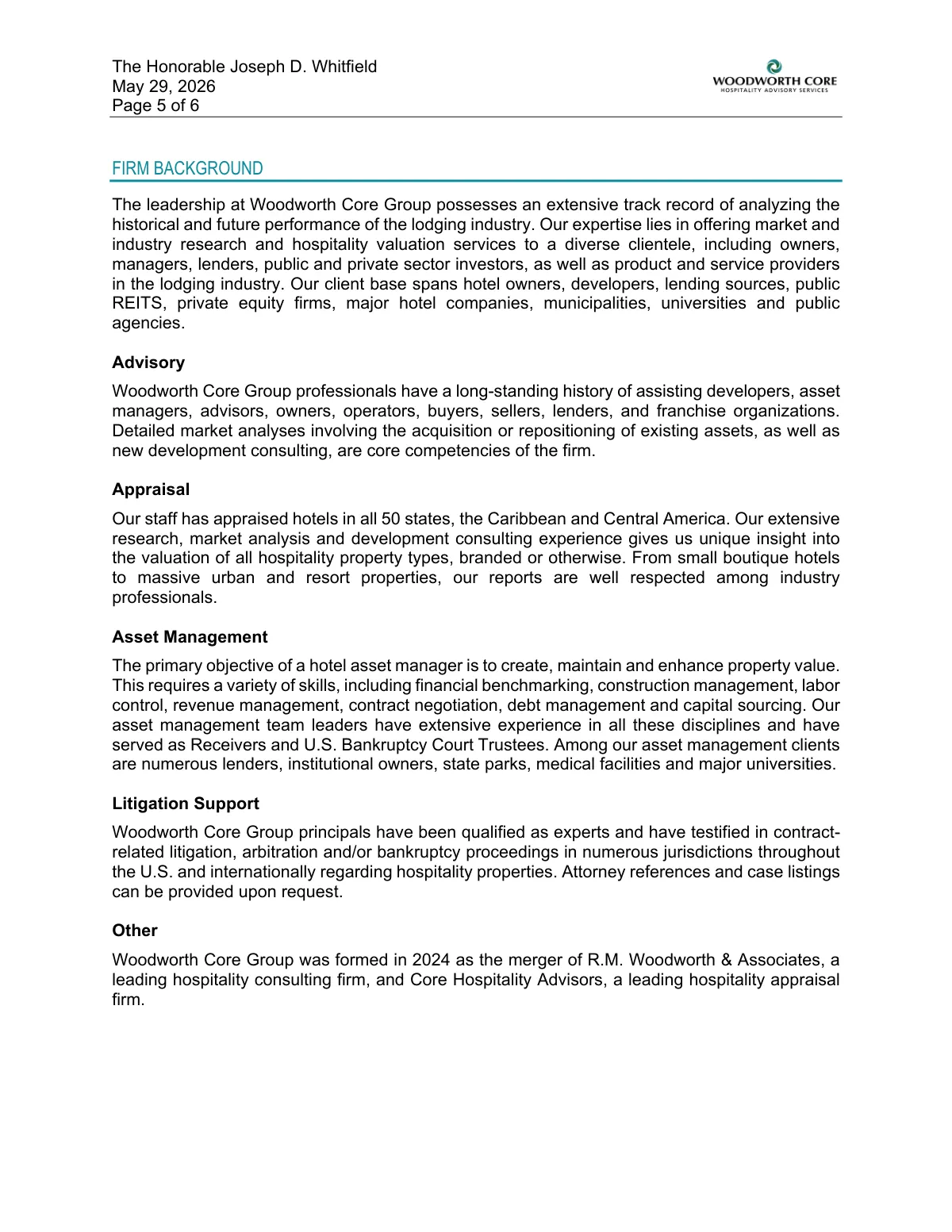 Hotel Market Study Proposal ($12,500) — page 5