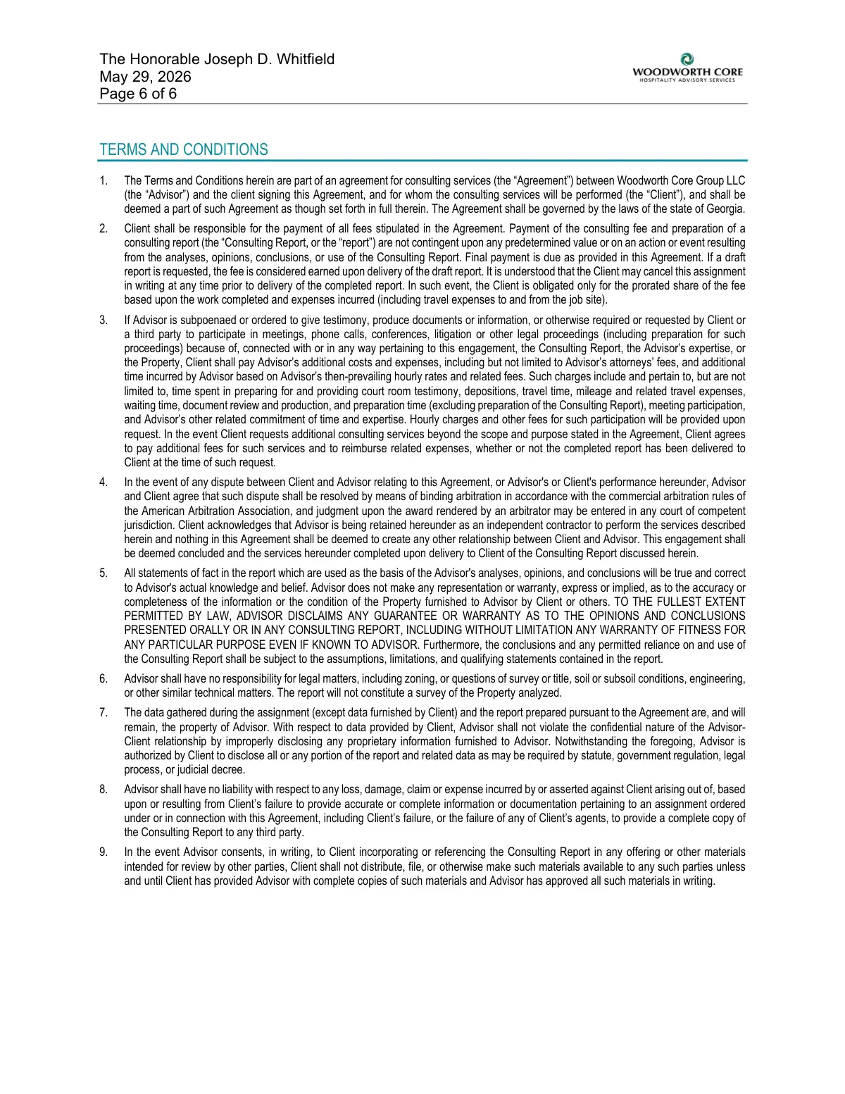 Hotel Market Study Proposal ($12,500) — page 6