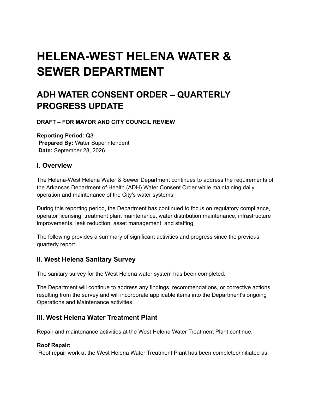 ADH Quarterly Update (Draft) — page 1