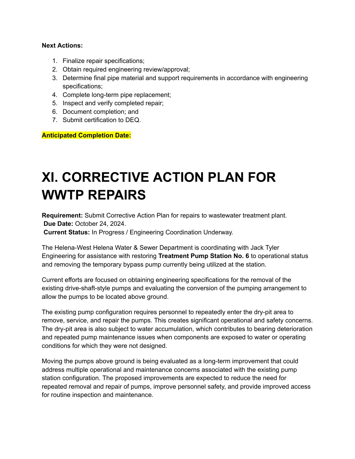 DEQ Quarterly Report (Draft) — page 11