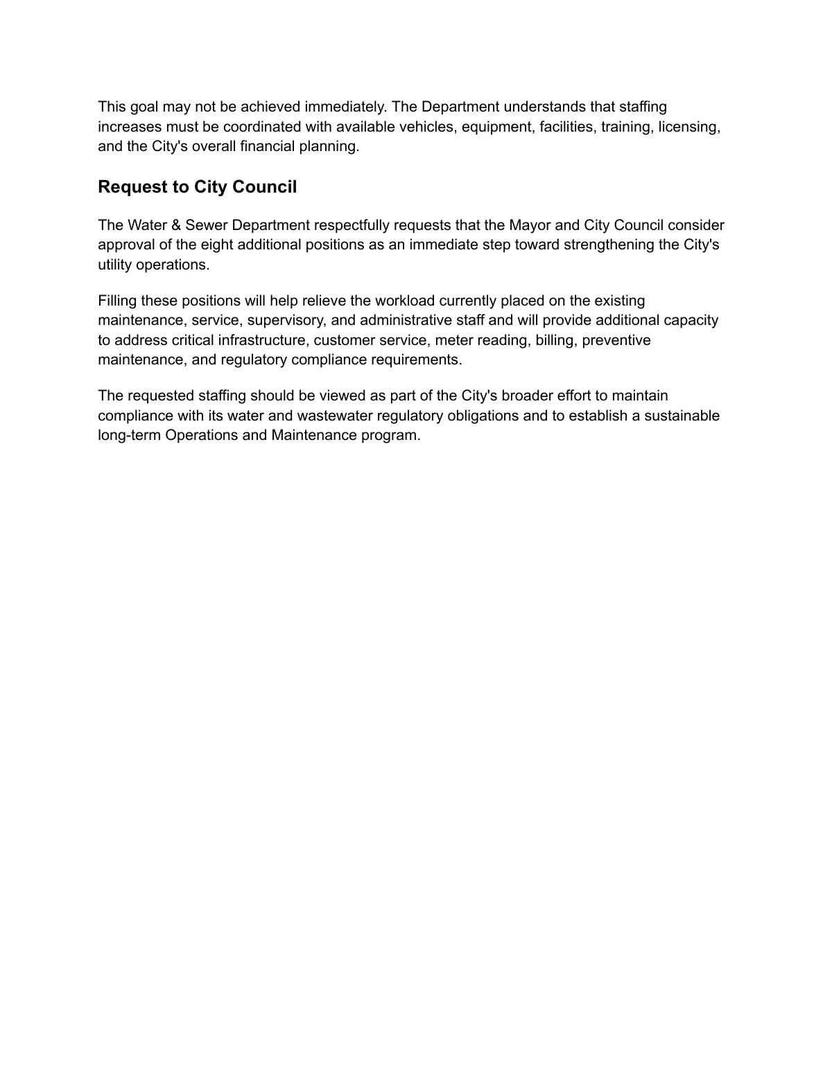 Staffing Proposal ($232,000) — page 4