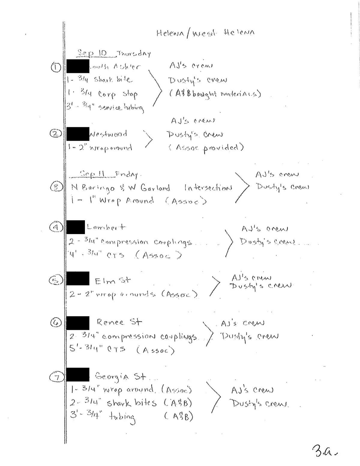 A&B Repair Notes (27 repairs) — page 1