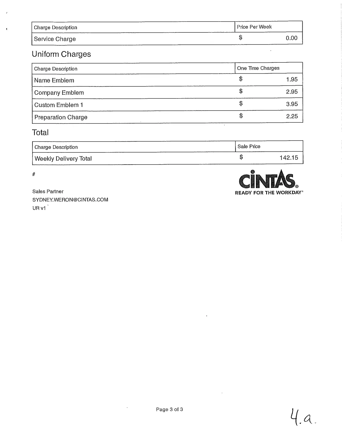Cintas Uniform Proposals — page 4