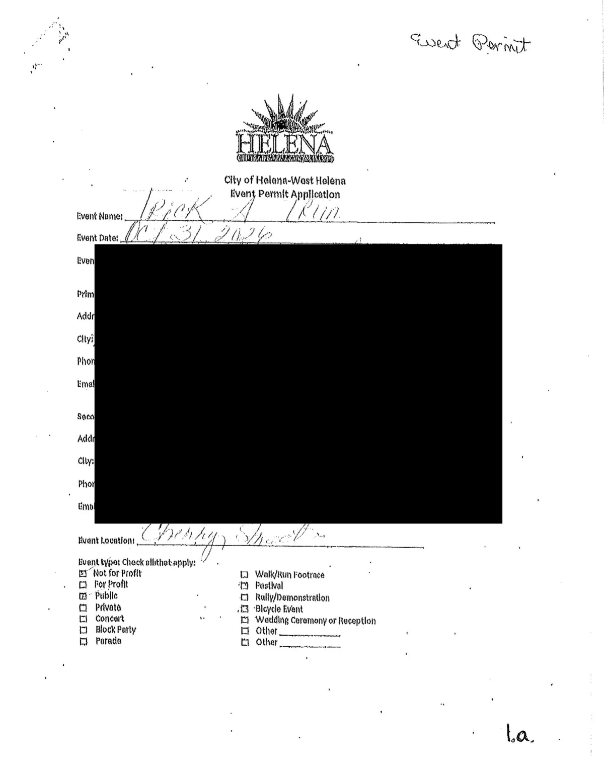 Event Permit Applications (3) — page 1